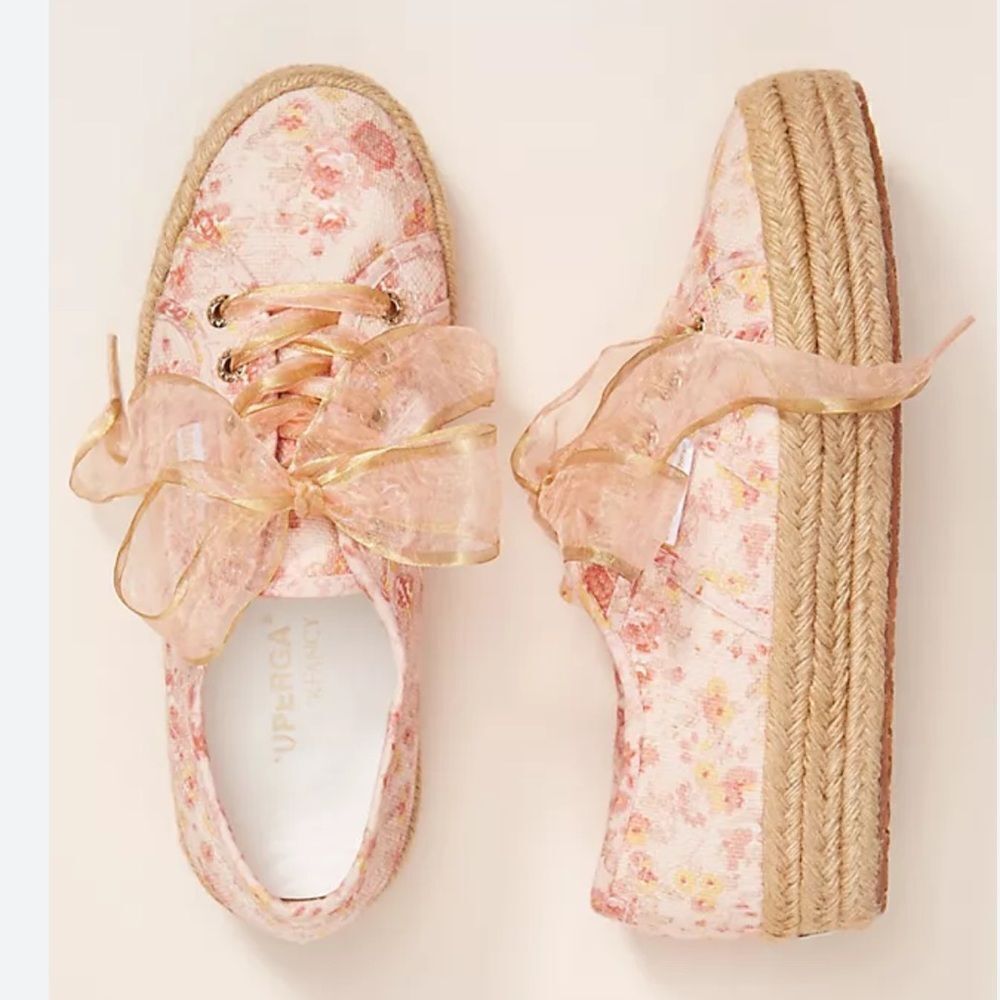 LoveShackFancy x Superga 2730 Floral Espadrille Sneaker Size 9.5 - Picture 13 of 13